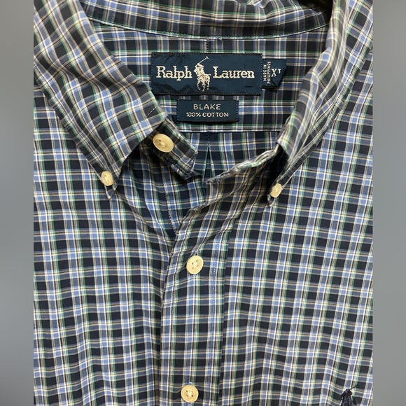 Ralph Lauren Mens Plaid Button Up Long Sleeve Collared Shirt Size XL - Picture 2 of 4